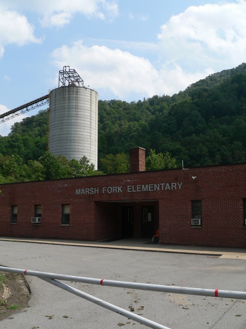 Marsh Fork Elementary School and Coal Silo